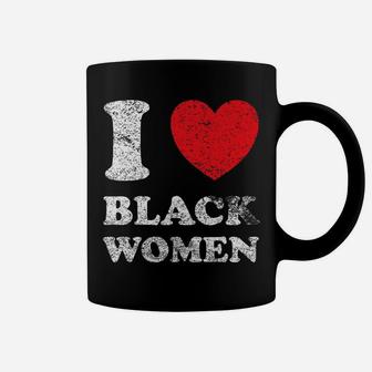 Distressed Grunge Worn Out Style I Love Black Women Coffee Mug | Crazezy