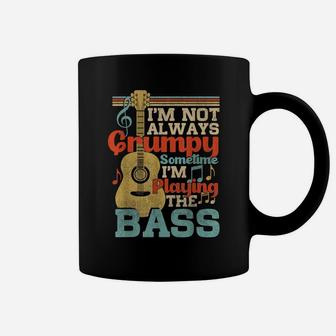 Distressed Quote Bass Guitar Player Funny Retro Music Coffee Mug | Crazezy