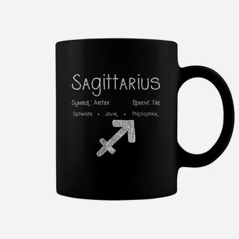 Distressed Sagittarius Symbol Zodiac Sign Birthday Gift Coffee Mug | Crazezy CA