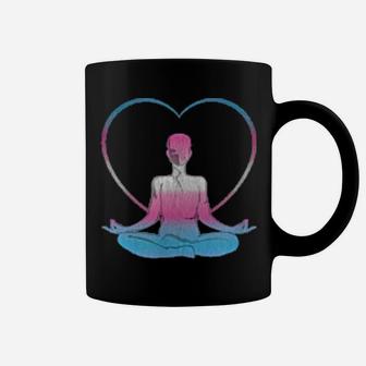 Distressed Transgender Spirituelle Trans Stolz Yoga Herz Coffee Mug - Monsterry DE