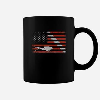 Diver Down American Flag Coffee Mug - Thegiftio UK