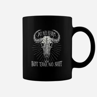 Do No Harm But Take No Cow Bull Boho Skull Coffee Mug - Thegiftio UK