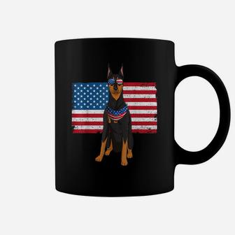 Doberman Dad & Mom American Flag 4Th Of July Usa Funny Dog Coffee Mug | Crazezy CA