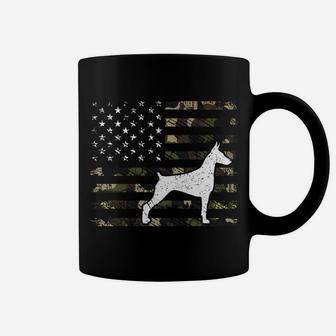Doberman Dog Dad Mom Camouflage Usa Flag Coffee Mug | Crazezy