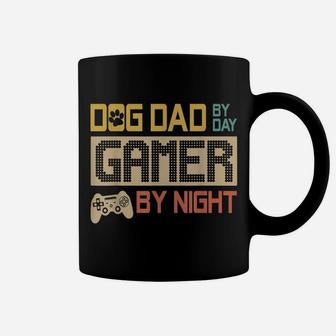 Dog Dad By Day Gamer By Night Vintage Coffee Mug | Crazezy