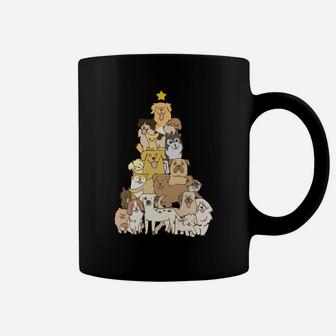 Dog Lover Christmas Tree Merry Dogmas Cute Puppy X-Mas Gift Sweatshirt Coffee Mug | Crazezy