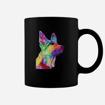 Dog Lover Gifts Colorful Cool German Shepherd Coffee Mug | Crazezy CA