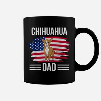 Dog Owner Us Flag 4Th Of July Father's Day Chihuahua Dad Coffee Mug | Crazezy
