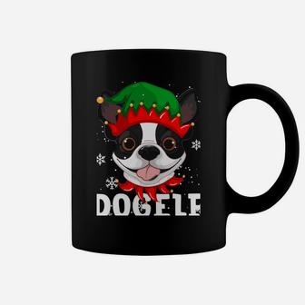 Dogelf Boston Terrier Dog Funny Ugly Christmas Sweater Sweatshirt Coffee Mug | Crazezy DE