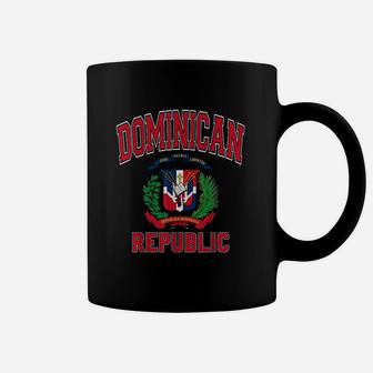 Dominican Republic Varsity Style Flag Coffee Mug | Crazezy