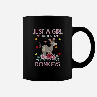 Donkey Animal Lover Gift Just A Girl Who Loves Donkeys Coffee Mug | Crazezy DE