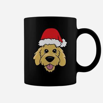 Doodle Dog Christmas Goldendoodle With Santa Hat Coffee Mug | Crazezy UK