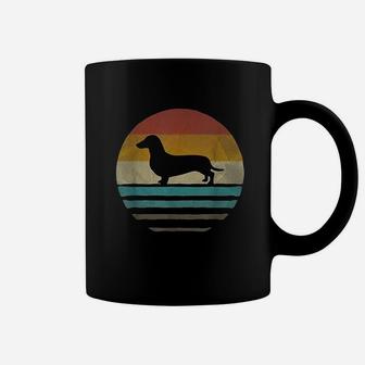 Doxie Dachshund Dog Retro Vintage 70S Silhouette Gift Coffee Mug | Crazezy UK