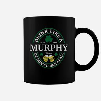 Drink Like A Murphy Shamrock St Patricks Day Coffee Mug - Thegiftio UK