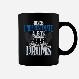 Drummer Men - Never Underestimate A Boy With Drums Coffee Mug | Crazezy CA