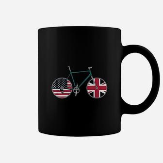 Dual Citizen Cycling Usa United Kingdom Dual Citizenship Coffee Mug | Crazezy