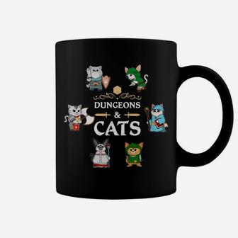 Dungeons And Cats Rpg D20 Anime Dragons Slayer Gamers Gift Coffee Mug | Crazezy AU