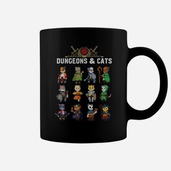 Dungeons And Cats Rpg D20 Fantasy Roleplaying Gamers Gift Coffee Mug | Crazezy