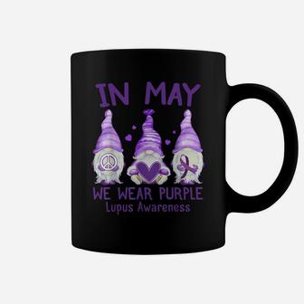 Dy In May We Wear Purple Lupus Awareness Month Cute Gnome Coffee Mug | Crazezy DE