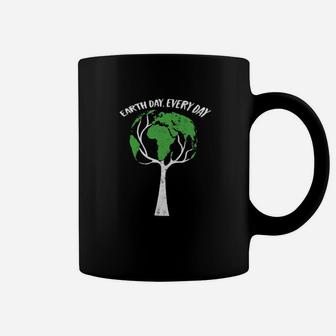 Earth Day Every Day Global Plant A Tree Distressed Coffee Mug - Monsterry