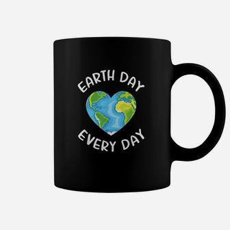 Earth Day Everyday Cute Heart Planet Coffee Mug | Crazezy