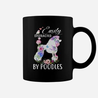 Easily Distracted By Poodles Gift Puppies Is My Valentine Coffee Mug - Monsterry