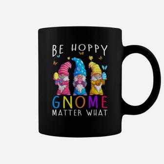 Easter Be Happy Gnome Matter What Spring Easter Bunny Coffee Mug | Crazezy CA