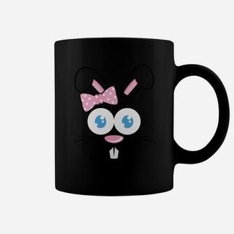 Easter Bunny Funny Happy Easter Bunny Face Rabbit Bow Coffee Mug - Thegiftio