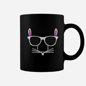 Easter Bunny Rabbit Face With Glasses Coffee Mug | Crazezy DE