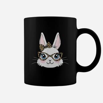 Easter Bunny Rabbit With Leopard Glasses Coffee Mug | Crazezy