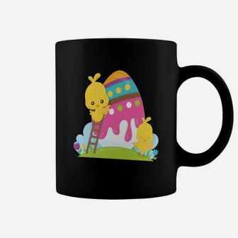 Easter Chick Coloring Egg Spring Cute Kids Coffee Mug - Thegiftio