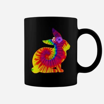 Easter Hippie Bunny Rabbit Tie Dye Print Top For Girls Women Coffee Mug | Crazezy