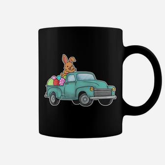 Easter Shirt Vintage Easter Truck Egg Hunting Easter Bunny Coffee Mug | Crazezy