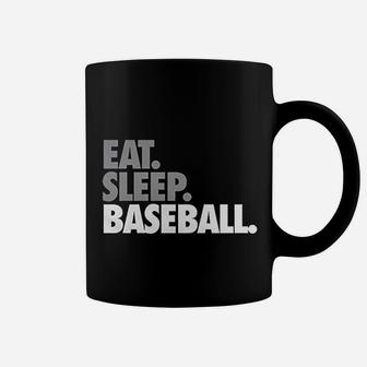 Eat Sleep Baseball Bold Text Coffee Mug | Crazezy AU