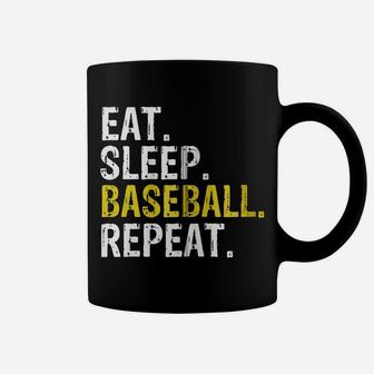 Eat Sleep Baseball Repeat Gift Zip Hoodie Coffee Mug | Crazezy UK