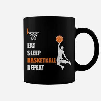 Eat Sleep Basketball Repeat | Basketball Boys And Girls Coffee Mug | Crazezy