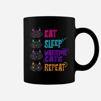 Eat Sleep Cat Warrior Repeat Cat Warrior Love Cats Raglan Baseball Tee Coffee Mug | Crazezy