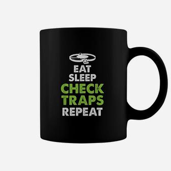 Eat Sleep Check Traps Repeat Coffee Mug | Crazezy CA