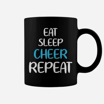 Eat Sleep Cheer Repeat Funny Cheerleader Team Cheerleading Coffee Mug | Crazezy