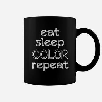 Eat Sleep Color Repeat Coffee Mug - Thegiftio UK