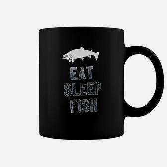 Eat Sleep Fish Funny Fishing Lover Gift For Dad Coffee Mug | Crazezy DE