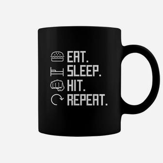 Eat Sleep Hit Repeat Boxing Punching Gift Coffee Mug | Crazezy