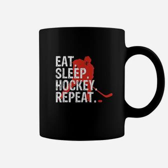 Eat Sleep Hockey Repeat Coffee Mug | Crazezy