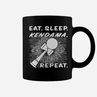 Eat Sleep Kendama Repeat Distressed Coffee Mug - Monsterry