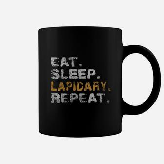 Eat Sleep Lapidary Distressed T-shirt Coffee Mug - Thegiftio UK