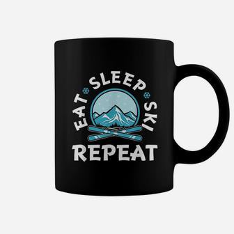 Eat Sleep Ski Repeat Coffee Mug | Crazezy