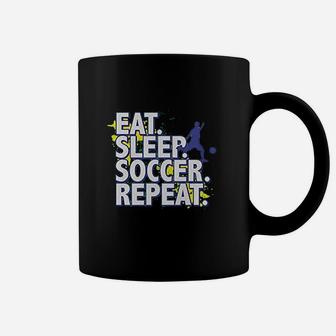 Eat Sleep Soccer Repeat Coffee Mug | Crazezy