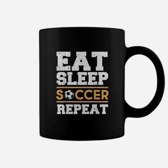 Eat Sleep Soccer Repeat Cool Soccer Player Gift Coffee Mug | Crazezy