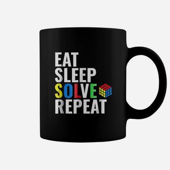 Eat Sleep Solve Repeat Rubik Coffee Mug | Crazezy
