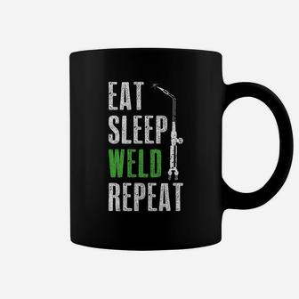 Eat Sleep Weld Repeat Welder Tee Welding Funny Christmas Coffee Mug | Crazezy